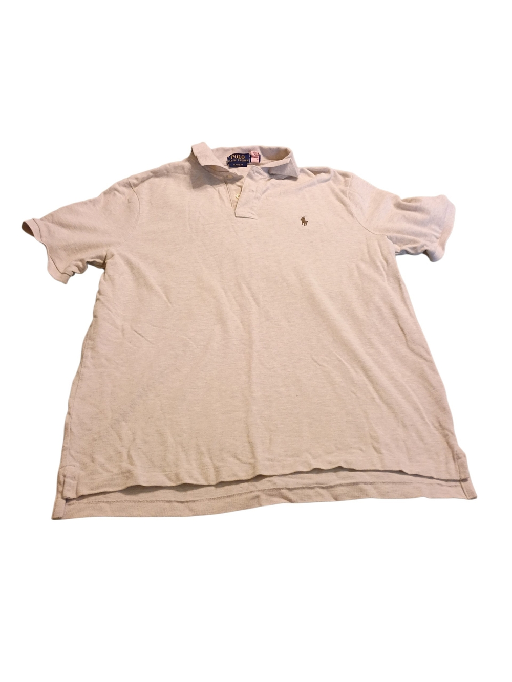 Ralph Lauren Polo Men's Light Beige/Cream Polo Shirt Classic Fit